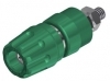 PKI 10A GN  Gniazdo laboratoryjne (aparatowe) izolowane 4mm, przyłącze M4, 35/16A, zielone, Hirschmann, 930103104, PKI10A
